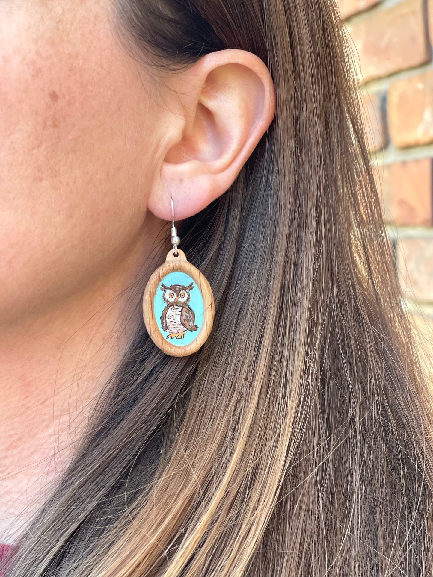 Miniature Art Earrings- Owls