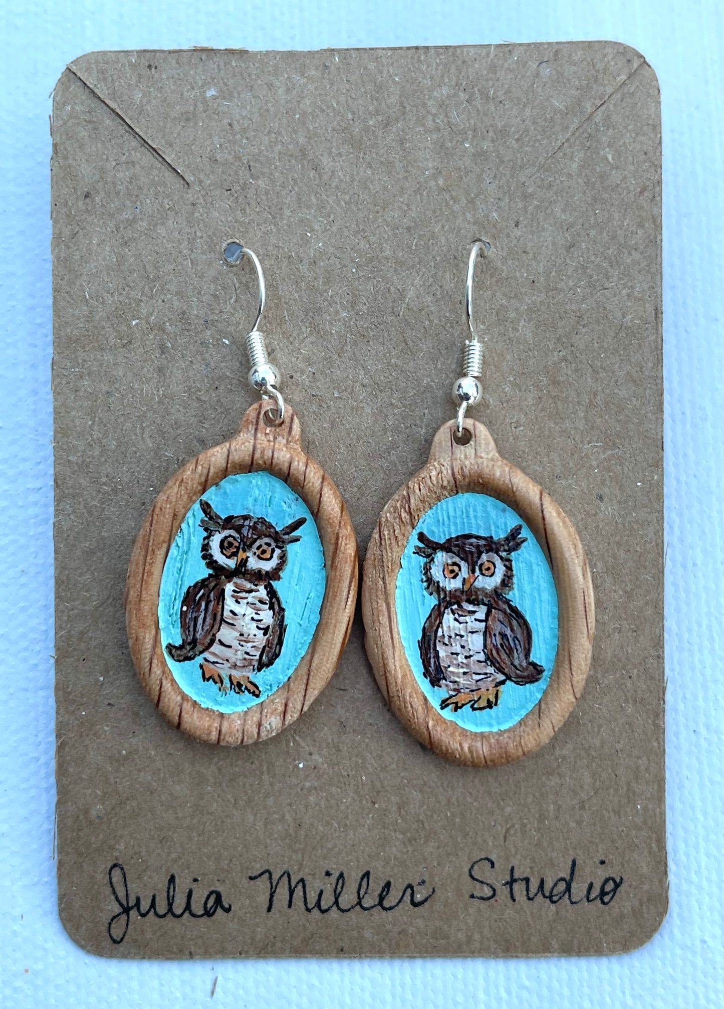 Miniature Art Earrings- Owls